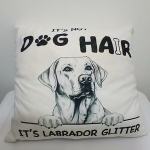 Dog Hair Labrador Glitter Pillow